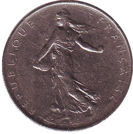 Монета 1 франк. 1969 год, Франция.