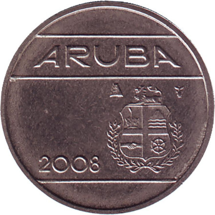 Монета 10 центов. 2008 год, Аруба.