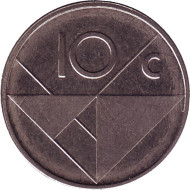 Монета 10 центов. 2008 год, Аруба. Монета 10 центов. 2008 год, Аруба.