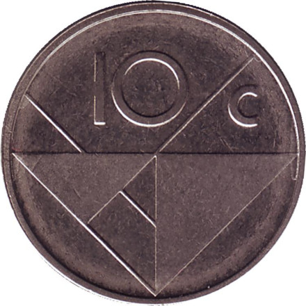 Монета 10 центов. 2008 год, Аруба.
