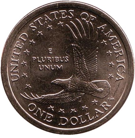 Сакагавея (Парящий орел), серия "Коренные американцы". 1 доллар, 2008 год (D), США. Сакагавея (Парящий орел), серия "Коренные американцы". 1 доллар, 2008 год (D), США.