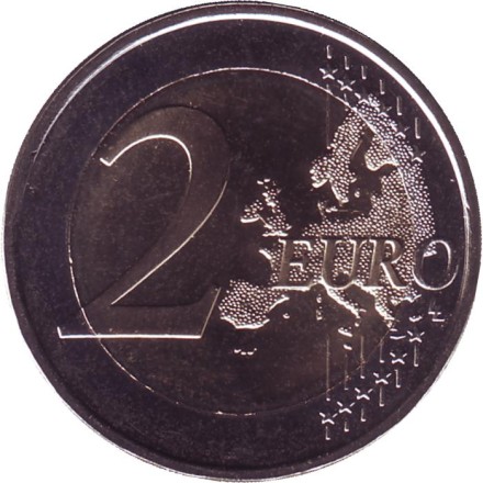 Монета 2 евро. 2020 год, Финляндия. 100 лет Университету Турку.