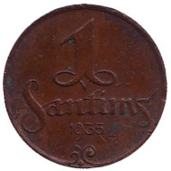 Монета 1 сантим. 1935 год, Латвия. Монета 1 сантим. 1935 год, Латвия.