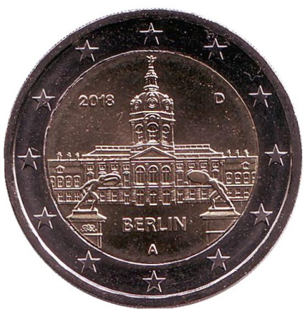 Монета 2 евро. 2018 год, Германия. Берлин. Федеральные земли Германии.