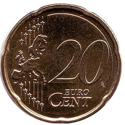 Монета 20 центов. 2017 год, Кипр.
