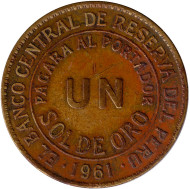 Монета 1 соль. 1961 год, Перу.