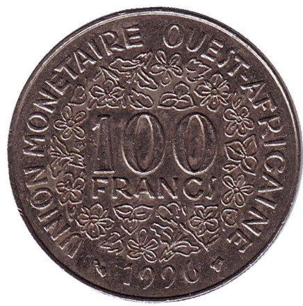 Монета 100 франков. 1996 год, Западные Африканские Штаты.