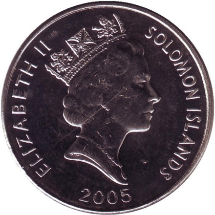Монета 20 центов. 2005 год, Соломоновы острова. Кулон острова Малаита. Монета 20 центов. 2005 год, Соломоновы острова. Кулон острова Малаита.