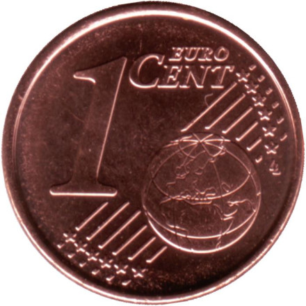 Монета 1 цент. 2021 год, Кипр. Монета 1 цент. 2021 год, Кипр.