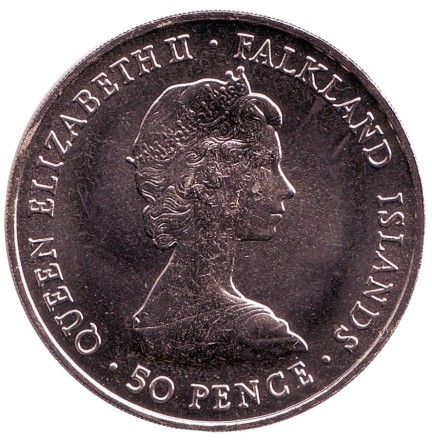 Монета 50 пенсов. 1981 год, Фолклендские острова. Свадьба Принца Чарльза и Леди Дианы. Монета 50 пенсов. 1981 год, Фолклендские острова. Свадьба Принца Чарльза и Леди Дианы.
