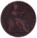 Монета 1 фартинг. 1825 год, Великобритания. Монета 1 фартинг. 1825 год, Великобритания.