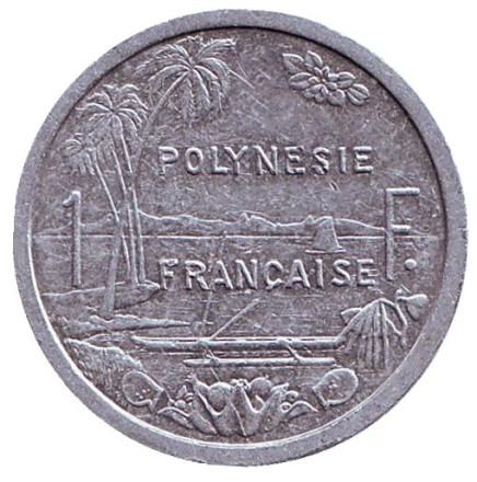 Монета 1 франк. 2006 год, Французская Полинезия.