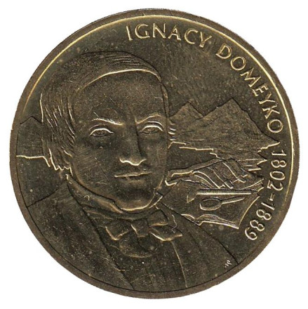Монета 2 злотых, 2007 год, Польша. Игнацы Домейко.