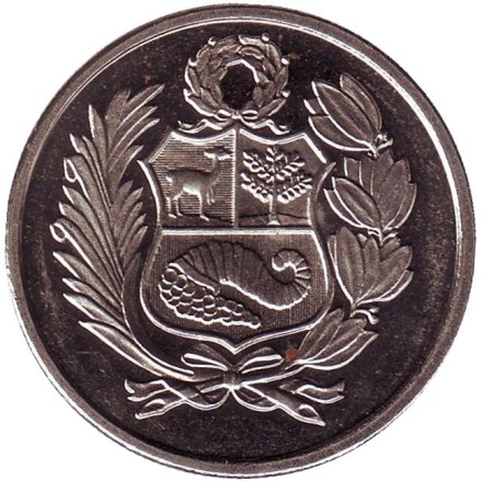 Монета 100 солей. 1982 год, Перу. XF-aUNC. Монета 100 солей. 1982 год, Перу. XF-aUNC.