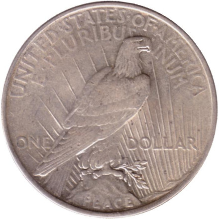 Монета 1 доллар. 1924 год, США. (Без отметки монетного двора). Монета 1 доллар. 1924 год, США. (Без отметки монетного двора).
