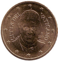 Монета 50 центов. 2015 год, Ватикан. Монета 50 центов. 2015 год, Ватикан.