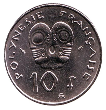 Монета 10 франков. 1985 год, Французская Полинезия. UNC.
