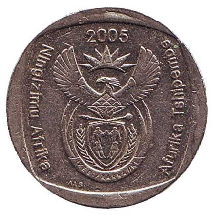 Монета 2 ранда. 2005 год, ЮАР. Антилопа.