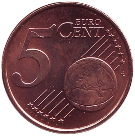 Монета 5 евроцентов. 2012 год, Нидерланды.