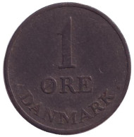 Монета 1 эре. 1955 год, Дания. Монета 1 эре. 1955 год, Дания.
