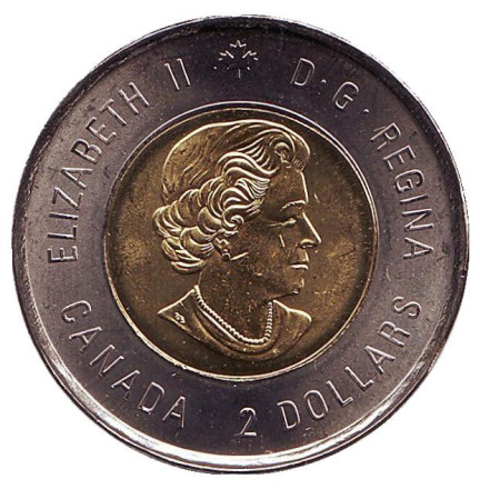 Монета 2 доллара. 2019 год, Канада. 75 лет высадке союзников в Нормандии. Монета 2 доллара. 2019 год, Канада. 75 лет высадке союзников в Нормандии.
