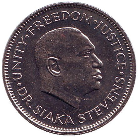 Монета 10 центов. 1984 год, Сьерра-Леоне. Монета 10 центов. 1984 год, Сьерра-Леоне.