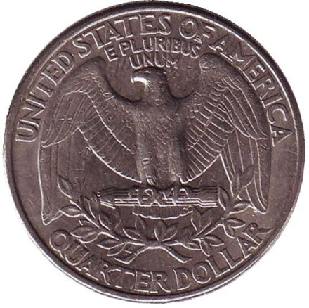 Монета 25 центов. 1995 (D) год, США. Вашингтон.