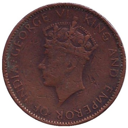 Монета 1 цент. 1940 год, Цейлон. Монета 1 цент. 1940 год, Цейлон.