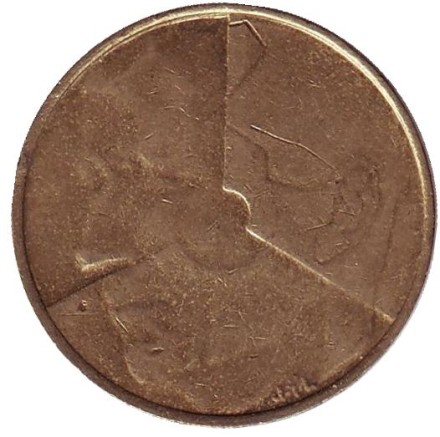 Монета 5 франков. 1988 год, Бельгия (Belgie).