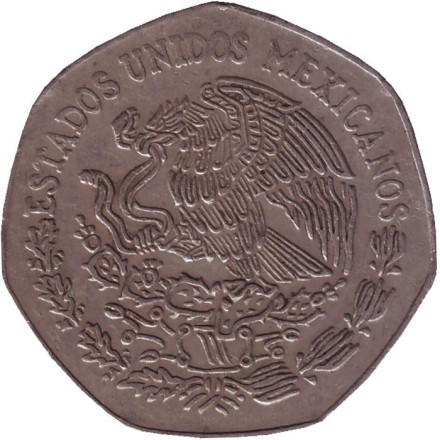 Монета 10 песо. 1976 год, Мексика. Мигель Идальго. Монета 10 песо. 1976 год, Мексика. Мигель Идальго.