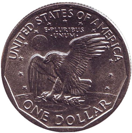 Монета 1 доллар, 1981 год, США. Монетный двор P. Сьюзен Энтони. Монета 1 доллар, 1981 год, США. Монетный двор P. Сьюзен Энтони.