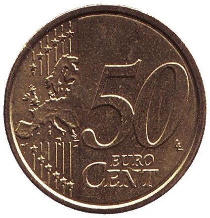 Монета 50 центов, 2014 год, Италия. Монета 50 центов, 2014 год, Италия.