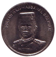 Султан Хассанал Болкиах. Монета 5 сенов. 2005 год, Бруней. UNC.