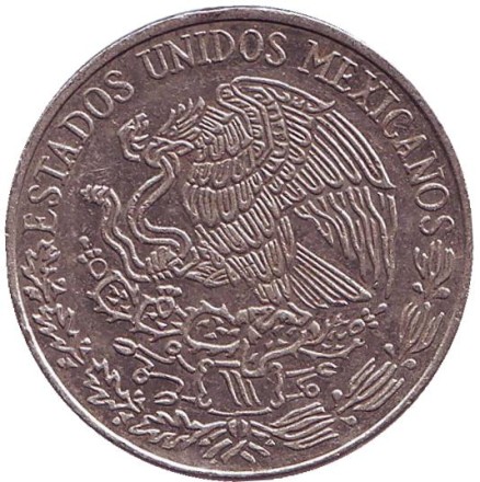 Монета 50 сентаво. 1983 год, Мексика. Индеец.