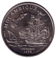 Монета 200 эскудо. 1998 год, Португалия. 500-летие открытия Мозамбика.