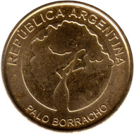 Монета 2 песо. 2018 год, Аргентина. Сейба великолепная. Серия "Деревья Аргентины".