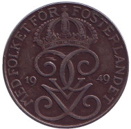 Монета 5 эре. 1949 год, Швеция. Монета 5 эре. 1949 год, Швеция.
