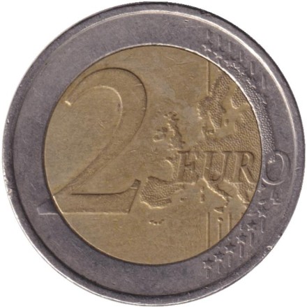 Монета 2 евро. 2007 год, Греция. Римский договор. Монета 2 евро. 2007 год, Греция. Римский договор.