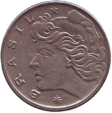 Монета 20 сентаво. 1970 год, Бразилия. Буровая вышка.