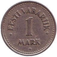 Монета 1 марка. 1922 год, Эстония. Монета 1 марка. 1922 год, Эстония.