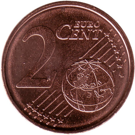 Монета 2 цента. 2023 год, Хорватия.