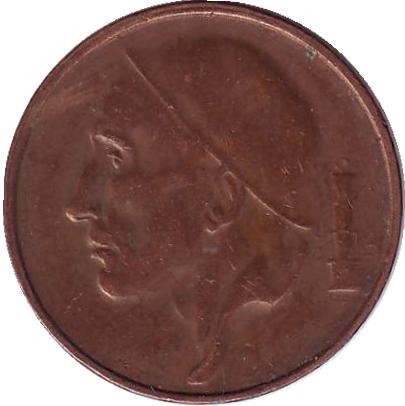 Монета 50 сантимов. 1983 год, Бельгия. (Belgie)