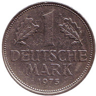 Монета 1 марка. 1975 год (J), ФРГ. Монета 1 марка. 1975 год (J), ФРГ.