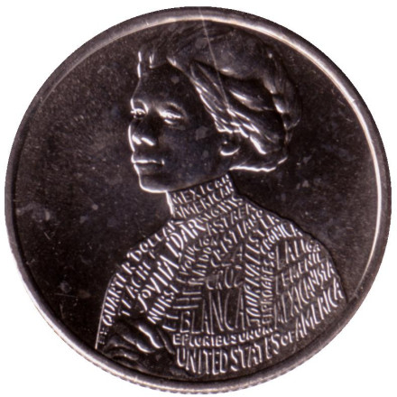 Монета 25 центов. 2023 год (D), США. Джовита Идар. Серия "Американские женщины".