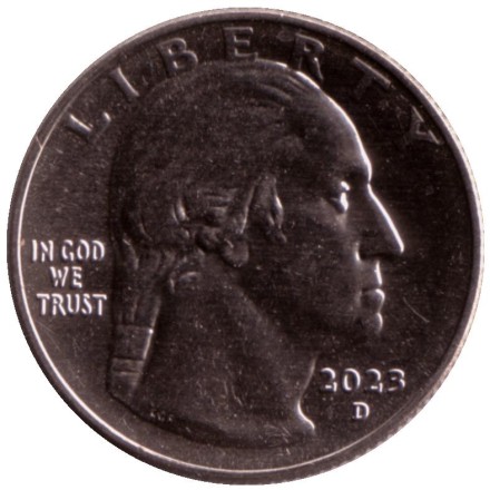 Монета 25 центов. 2023 год (D), США. Джовита Идар. Серия "Американские женщины". Монета 25 центов. 2023 год (D), США. Джовита Идар. Серия "Американские женщины".