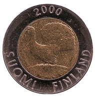 Монета 10 марок. 2000 год, Финляндия. UNC. Глухарь. Монета 10 марок. 2000 год, Финляндия. UNC. Глухарь.