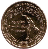 Монета 5 рупий. 2007 год, Шри-Ланка. aUNC. Чемпионат Мира по крикету.