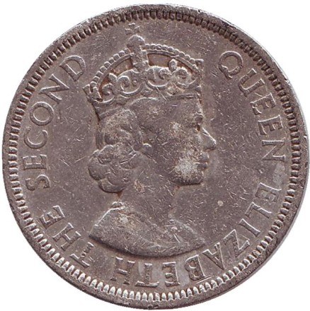 Монета 1 рупия. 1975 год, Маврикий. Монета 1 рупия. 1975 год, Маврикий.