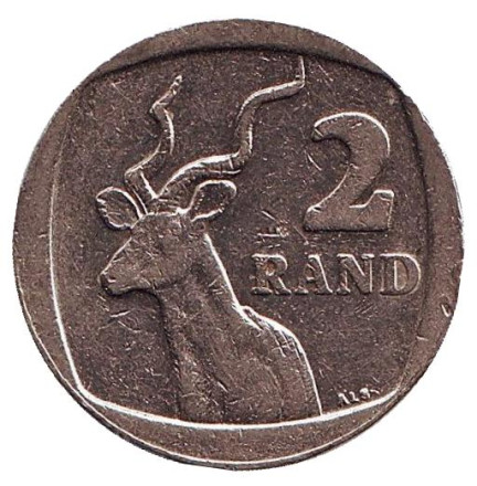 Монета 2 ранда. 2006 год, ЮАР. Антилопа.