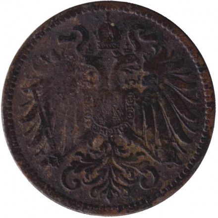 Монета 2 геллера. 1903 год, Австро-Венгерская империя. Австрийский тип.